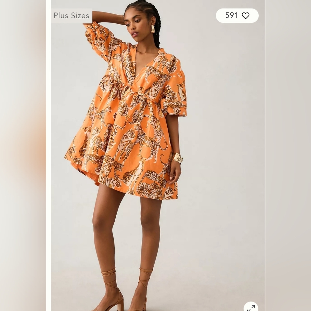 Anthropologie Maeve V Neck Tunic Dress